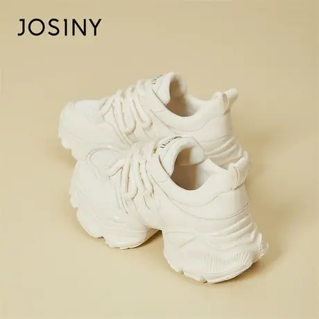 Josiny/卓诗尼厚底老爹鞋女2024新款春季小个子运动休闲松糕女鞋商品大图