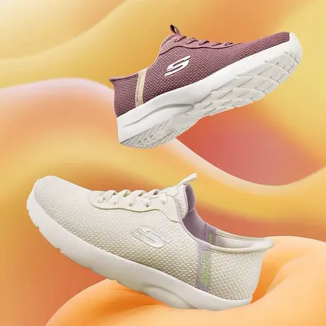 闪穿鞋Skechers斯凯奇夏女鞋一脚蹬健步鞋厚底网面透气休闲运动鞋商品大图