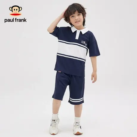 大嘴猴童装短袖POLO衫套装男童2025年夏季新品半袖中大儿童套装潮商品大图