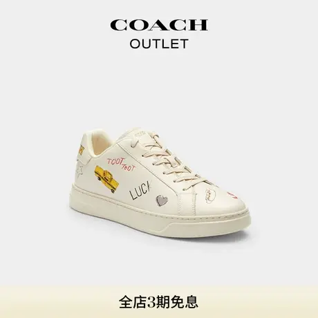 【新品】COACH/蔻驰奥莱男士SKETCH印花低帮运动鞋小白鞋商品大图