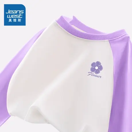 真维斯童装女童t恤2025新款纯棉秋装洋气打底衫儿童长袖体恤衫秋图片