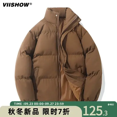 VIISHOW保暖痞帅棉衣面包服男生美式棉服男冬季宽松潮牌加厚衣服商品大图