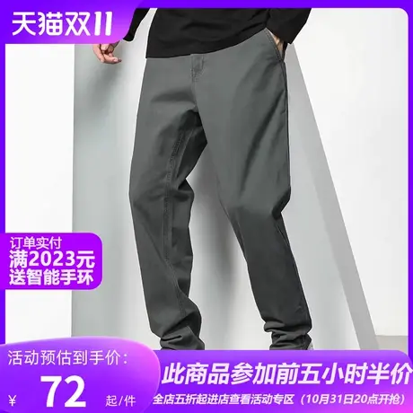 GxxH潮牌大码男装2023秋冬潮流工装裤胖子直筒宽松韩版休闲长裤商品大图