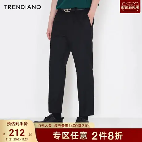 TRENDIANO潮牌官方男装裤子时尚潮流简约九分休闲西装裤卫裤男士图片