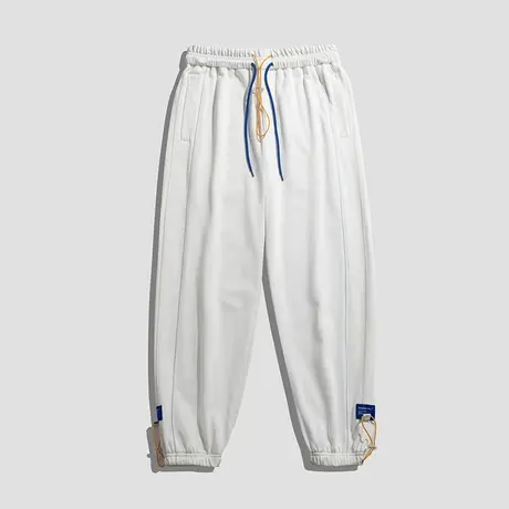 2024新款男士抽绳束脚百搭休闲裤春秋款针织运动卫裤春季男装春天商品大图