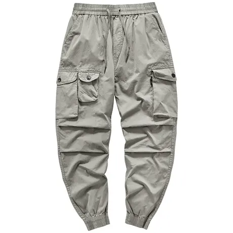 VIP多口袋工装裤男潮牌日系复古宽松束脚裤春秋薄款百搭休闲长裤商品大图