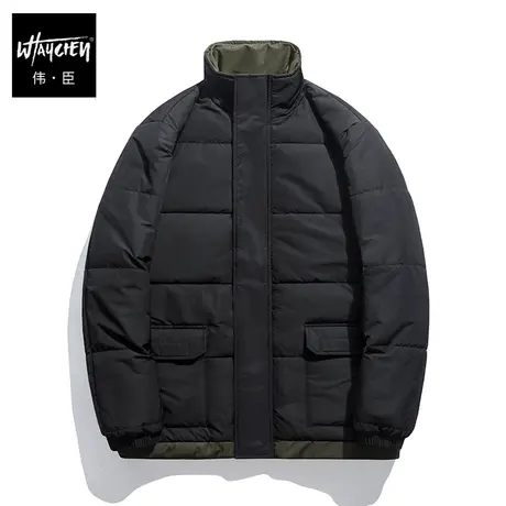 伟臣大码男装加肥加大棉衣棉服外套冬装胖子肥佬加厚立领男工装图片