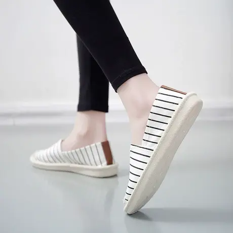 老北京布鞋女平底渔夫鞋ulzzang原宿帆布鞋学生休闲懒人鞋驾车鞋图片