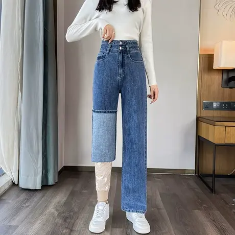 羽绒裤女内穿2024年新款冬季高腰加绒加厚轻薄保暖打底内胆棉裤子商品大图