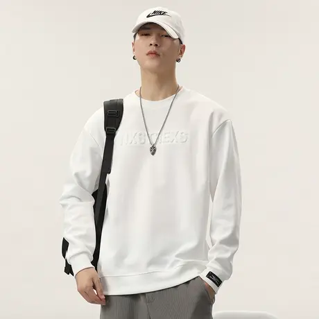 高档男士卫衣多色加绒可选秋冬款纯色卫衣潮牌秋季男装休闲卫衣商品大图