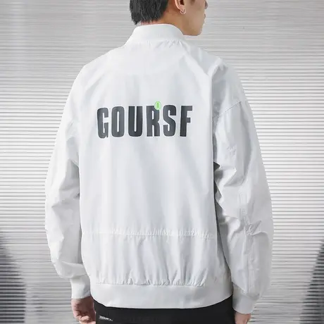 休闲潮流夹克外套户外运动休闲男外套秋冬保暖大码男休闲夹克外衣商品大图