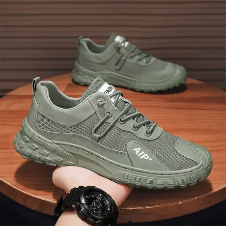 工作男鞋春夏透气运动休闲鞋2024新款男士轻便户外防滑耐磨劳保鞋商品大图