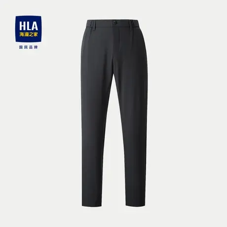 HLA/海澜之家直筒休闲九分裤2024春夏新款中腰四面弹裤子男图片