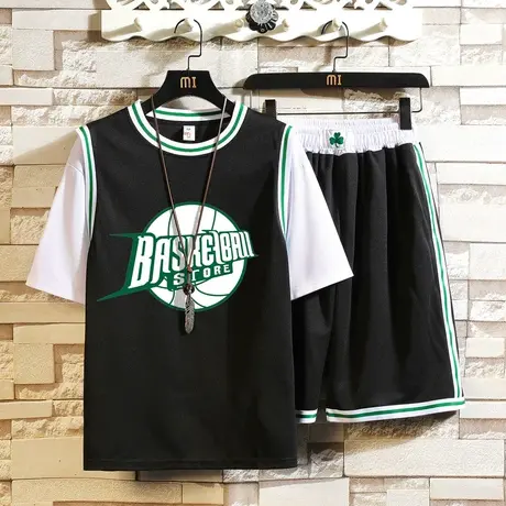 青少年夏季篮球服套装男孩初高中学生运动t恤短袖短裤大童装球衣商品大图