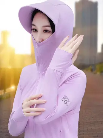 恋上17号大帽檐防晒衣女2023新款夏季冰丝防晒服透气款皮肤衣外套图片