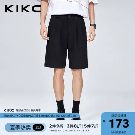 kikc短裤男2023春夏新款商场同款运动休闲宽松潮流黑色五分裤子商品大图