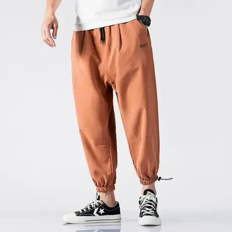 奕飏轻薄凉爽透气九分裤男2020新款夏季宽松休闲百搭潮流休闲裤子商品大图