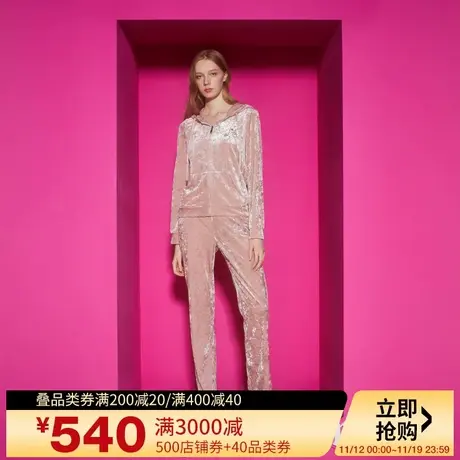 Juicy Couture橘滋女装新款女装玫瑰花园彩钻丝绒外套图片