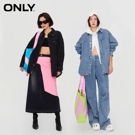ONLY2023冬季新款时尚简约显瘦OVERSIZE长袖牛仔外套女|123354002图片
