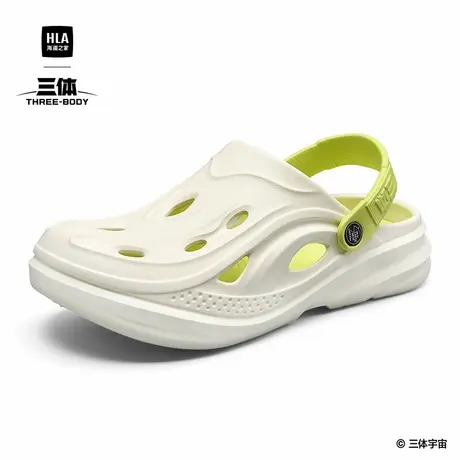 HLA/海澜之家男鞋三体联名款夏季洞洞鞋透气休闲舒适凉拖鞋两穿商品大图