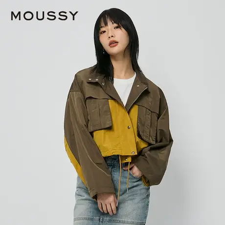 MOUSSY 夏季新品城市户外风撞色工装夹克外套女028HA430-2041图片