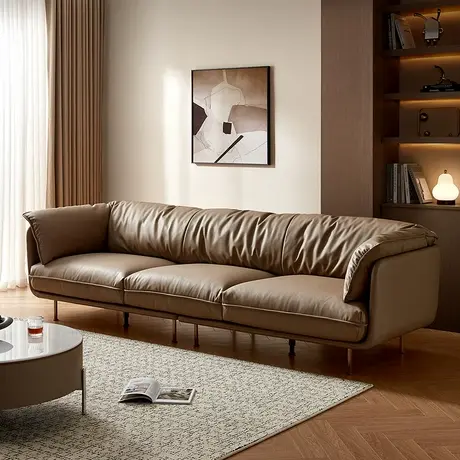 【U标·怀抱】全友家居客厅轻奢高级感全纳帕皮真皮沙发商品大图