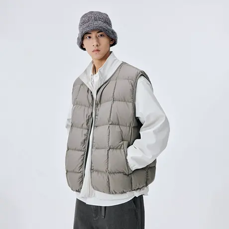 BENPANDA 无袖秋冬羽绒马甲男面包服宽松外套保暖加厚工装羽绒服商品大图