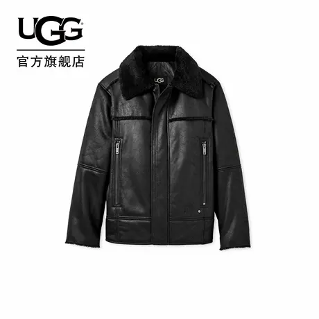 UGG秋季新款男士舒适时尚潮流翻领拉链长袖夹克外套上衣 1172192图片