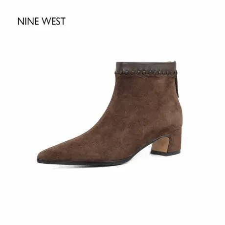 奥莱专供Nine West/玖熙尖头弹力瘦瘦靴新款高跟短靴巨好看的靴子图片
