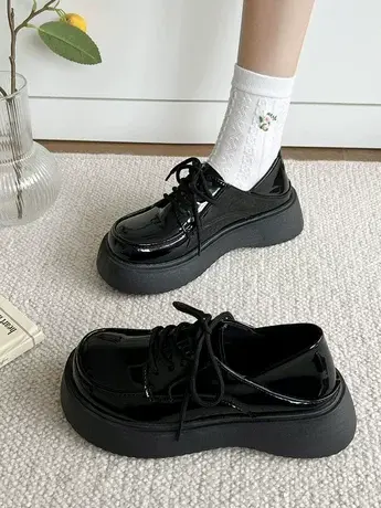 厚底英伦风小皮鞋女秋季2023新款日系高级感设计感小众玛丽珍单鞋商品大图
