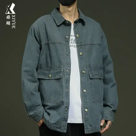 轻薄衬衫可拆卸内胆羽绒服男冬季保暖白鸭绒休闲夹克宽松大码外套商品大图