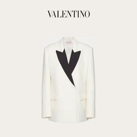 【季末优惠】华伦天奴VALENTINO女士 TEXTURE DOUBLE CREPE 外套图片