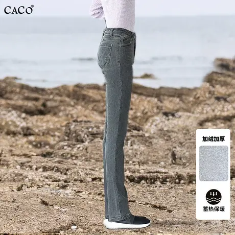 直筒牛仔裤女修身显瘦2025春夏新款韩国设计原创长裤烟灰色烟管裤商品大图