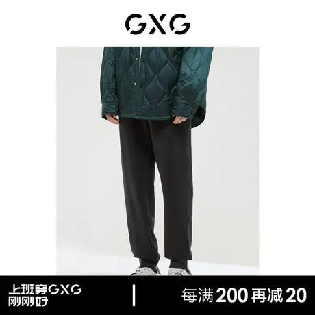 GXG男装 商场同款绿意系列收口针织长裤 2022年冬季新品商品大图
