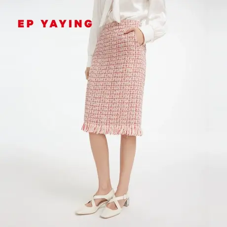 EP YAYING雅莹女装 花呢小香风温柔包臀半身裙 2023新款3510A图片