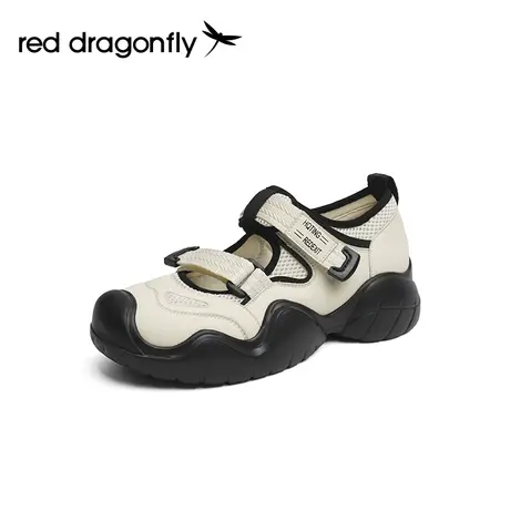 红蜻蜓厚底玛丽珍凉鞋女2024春季新款运动百搭透气魔术贴休闲单鞋图片