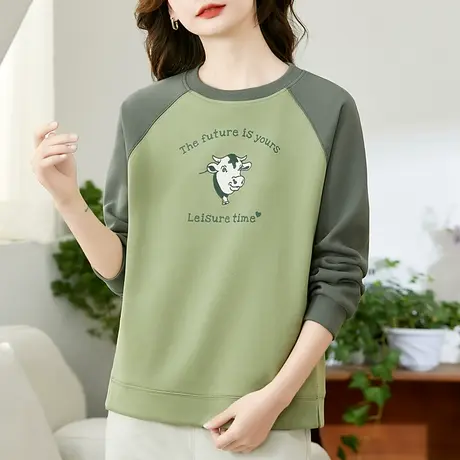 设计感卫衣女春装2023今年新款流行的百搭圆领上衣春秋季薄款外套图片