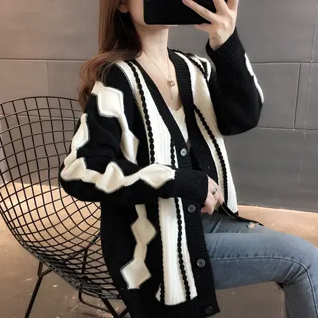 毛衣2023年新款女装秋冬季秋款秋装女士针织开衫宽松百搭外穿爆款图片