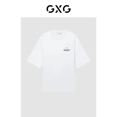 GXG男装 商场同款光影遐想系列圆领短袖T恤 2022年夏季新品图片