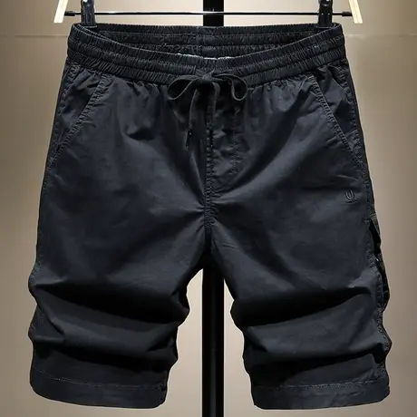 夏季短裤男工装潮牌i百搭宽松休闲跑步纯色五分裤子男中裤男马裤商品大图