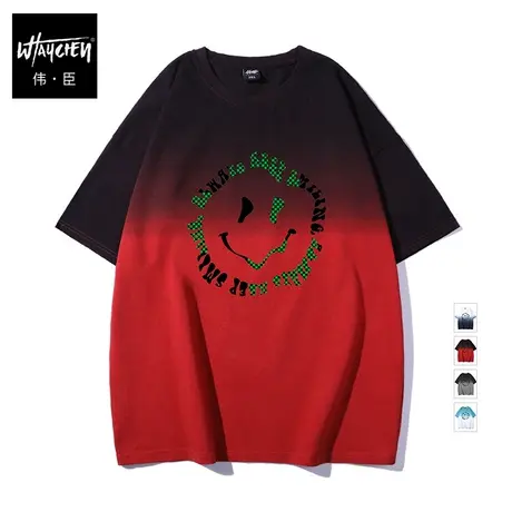 伟臣2022夏季新品大码男士潮流短袖T恤胖子加肥加大宽松情侣半袖商品大图