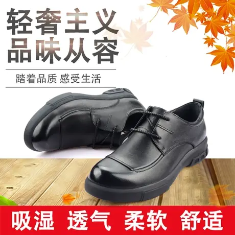 Camel/骆驼2021秋季新款时尚日常商务休闲圆头系带男鞋A203075026商品大图