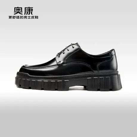 【运动皮鞋】Aokang奥康2023秋季新款低帮休闲舒适真皮耐磨皮鞋商品大图