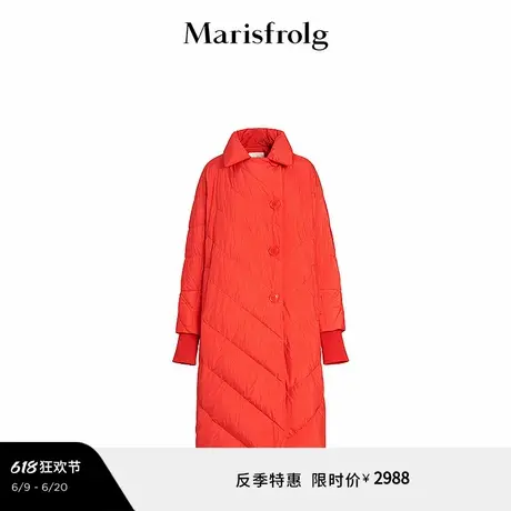 【轻羽系列】Marisfrolg玛丝菲尔冬白鹅绒翻领羽绒服外套图片
