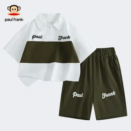 大嘴猴中大童女童男童夏季套装运动短袖2024款儿童POLO衫两件套商品大图