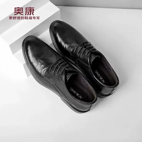 奥康 男鞋英伦风男士休闲商务正装高级皮鞋男真皮牛皮结婚年轻人N商品大图