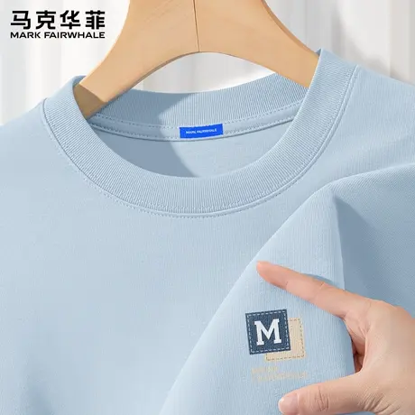 马克华菲纯棉长袖t恤男士上衣2025新款春秋季美式潮牌休闲打底衫X商品大图