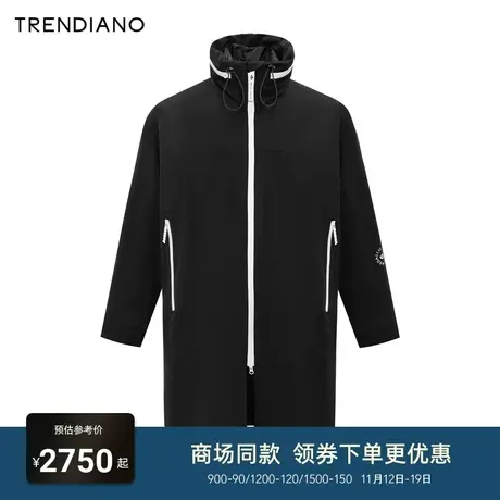 TRENDIANO梅花联名系列可拆卸内胆立领羽绒服中长款2023新款冬季图片
