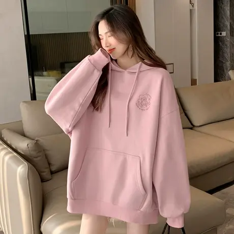 唐狮[加菲猫]卫衣女春秋装新款连帽宽松外套设计感小众上衣潮商品大图