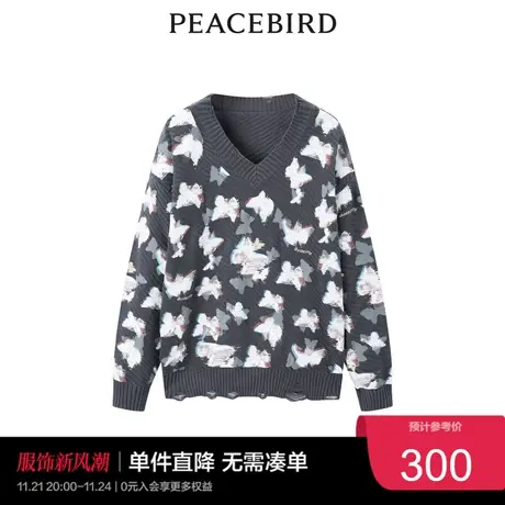 太平鸟气质流行春秋时尚潮流主题纹样套头衫图片